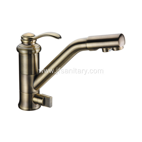 2-In-1 Bronze Kitchen Faucets With Water Filter